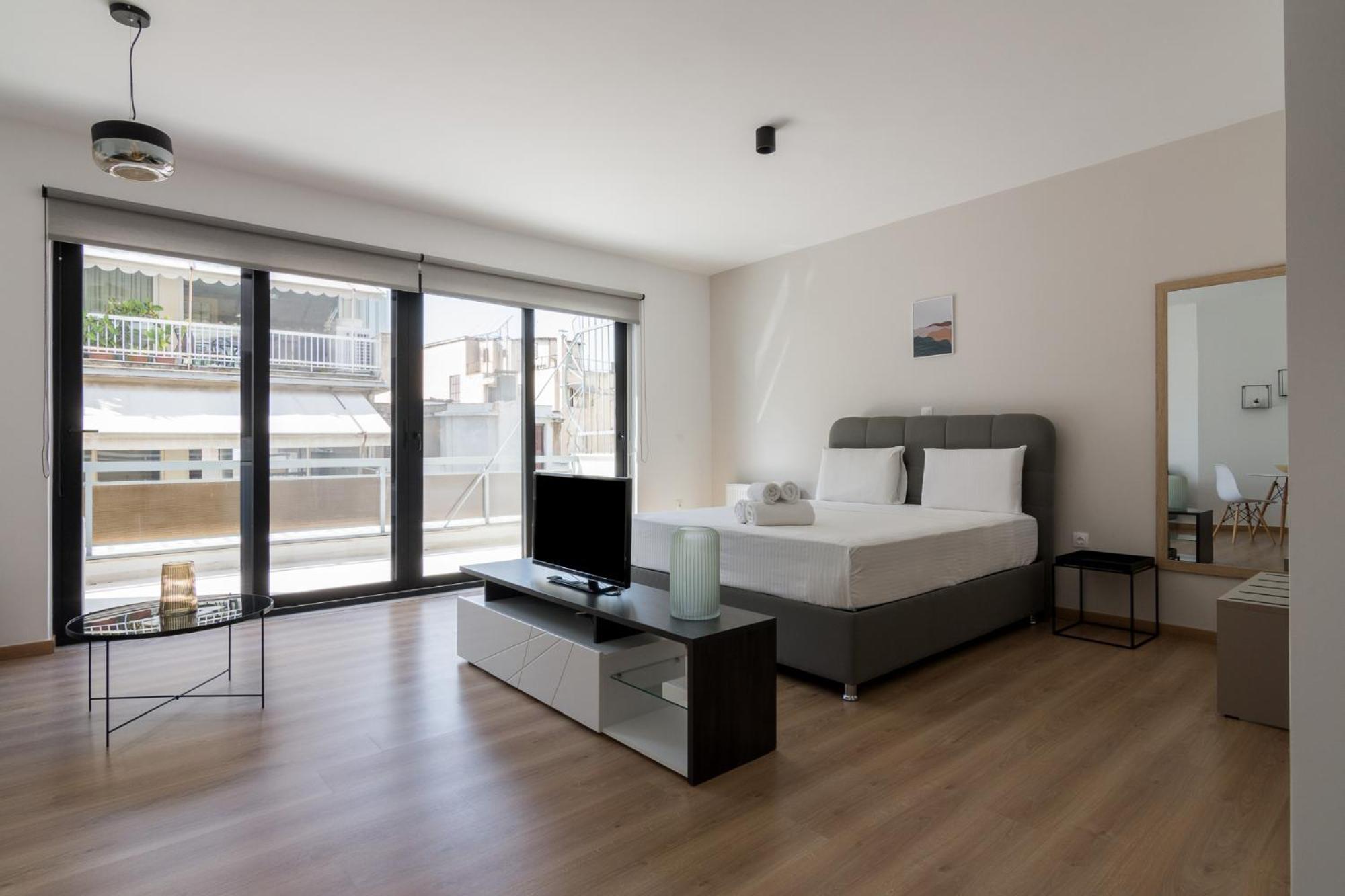 Leochares Lifestyle Apartments - Self Check-In Athén Szoba fotó