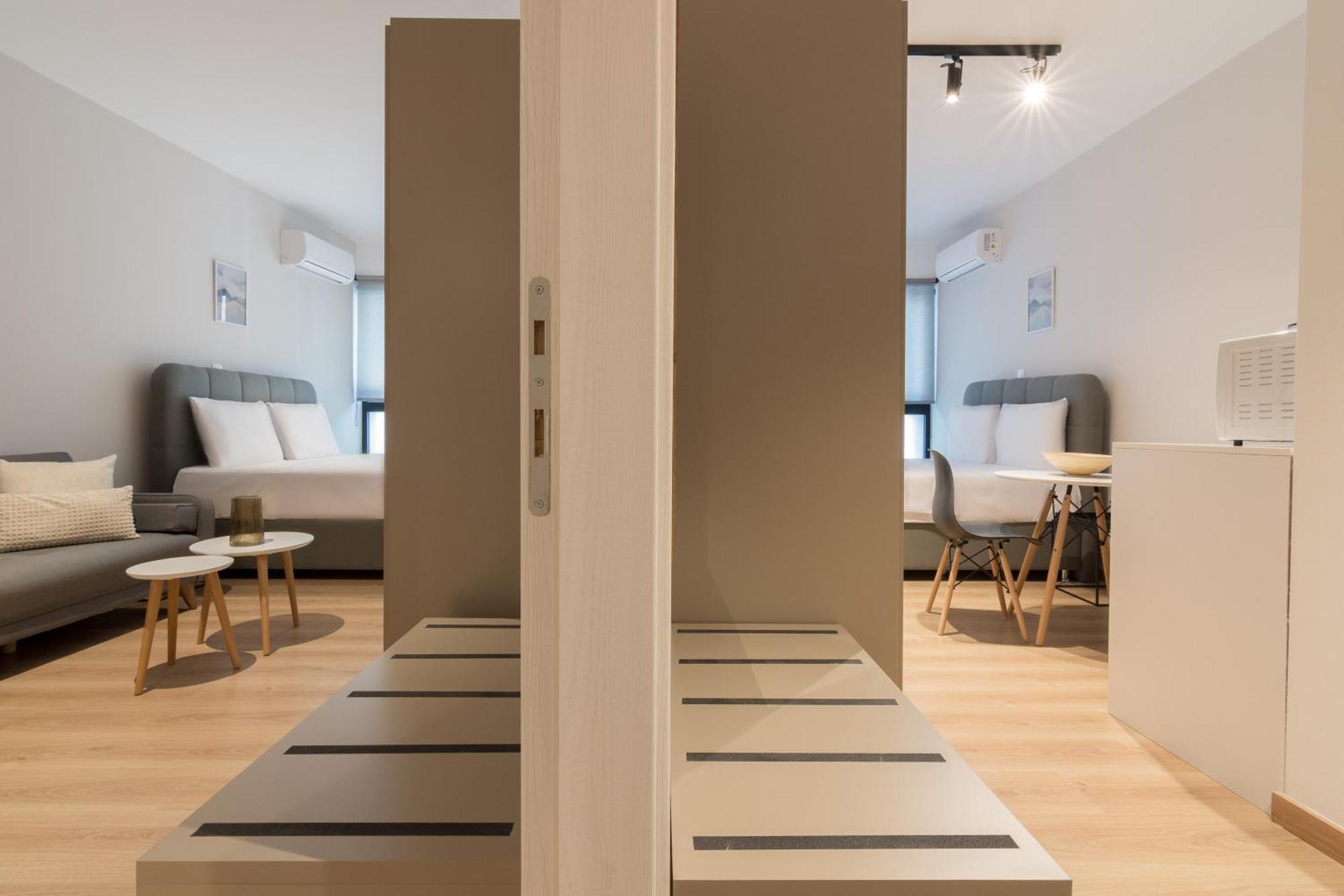 Leochares Lifestyle Apartments - Self Check-In Athén Szoba fotó